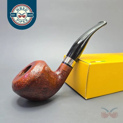 Molina Alba Sandblasted Light Brown MV5 Dublin, Briar Pipe, New, 9mm