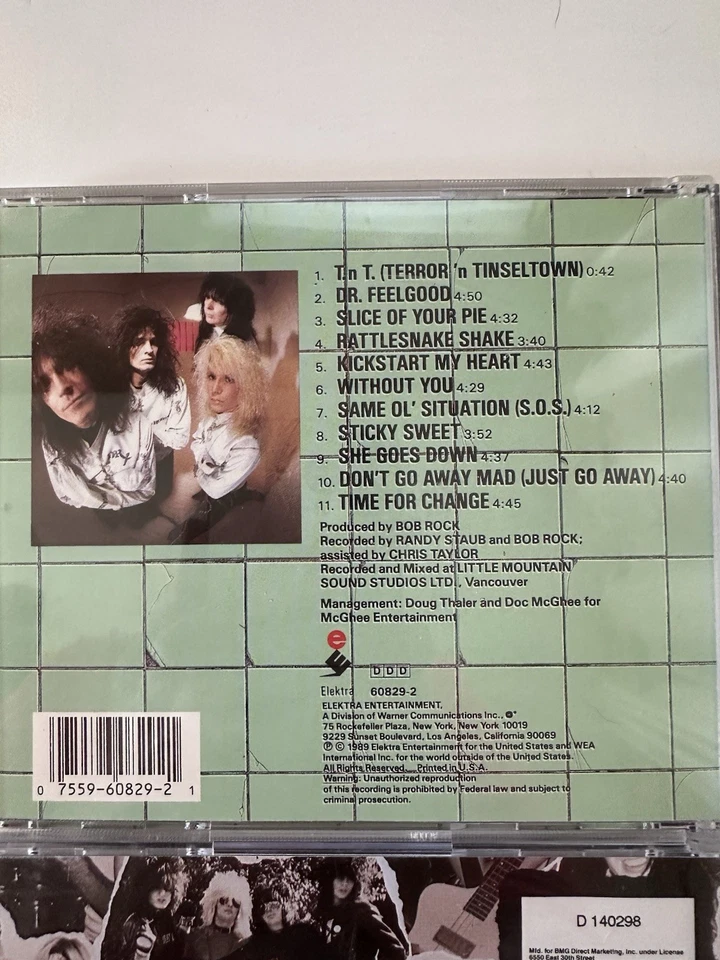 Motley Crue 2 Cd Lot Dr. Feelgood CD 1989 ELEKTRA-VG, Decade Of Decadence 81-91 Foto 3 de 4