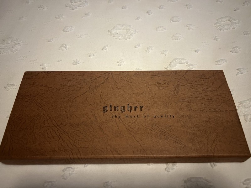 Gingher Sewing Scissors In Original Box With Shield Excellent