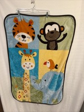Garanimals Blanket Jungle Safari Giraffe Monkey Elephant Tiger
