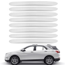 8 Pcs Bumper Guard Strip Anti-Collision Patch Bumper Protector Trim White