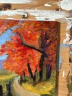 Original Morgan Oil Painting: 6x8 Fall Leaves Impressionism Art with Bold Colors — photo 5