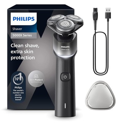 Philips Shaver 5000X Rasierer Herren X5004/00 Nass Trocken Akku Schwarz 360Grad