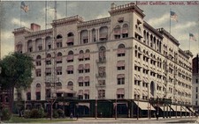 Hotel Cadillac Detroit Michigan Early Divided Back Architecture Postcard