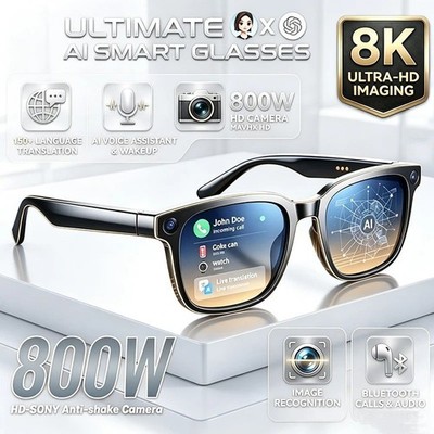 Xiaomi Smart AI Brille 8MP HD 4K Kamera Foto Video Bluetooth