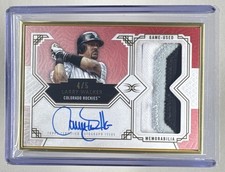 Larry Walker 2025 Topps Definitive Collection #FAPC-LW Red Framed Patch Auto /5