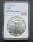 2025 American Eagle 1 oz 999 Silver Coin NGC MS 69