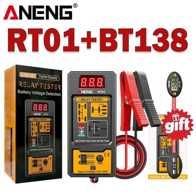 ANENG Car Battery Relay Detector 11-25V Digital Universal RT01+BT138 Battery Lev