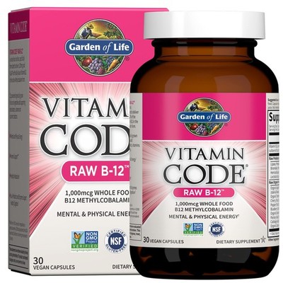 Garden of Life Vitamin Code Raw B-12 - 30 Capsules, 30 Count (Pack 1), N/a