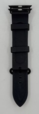 Soft Silicone Sport Band fits Apple Watch 42/44 mm Solid Black Used