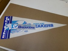 USFL Portland Breakers 1985 Pro Fan Pack-Pennant, Bumper Sticker, Pinback Button