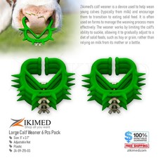 Calf Weaner Green Color Plastic Large Size 95 X 75 mm 6-Pcs Set