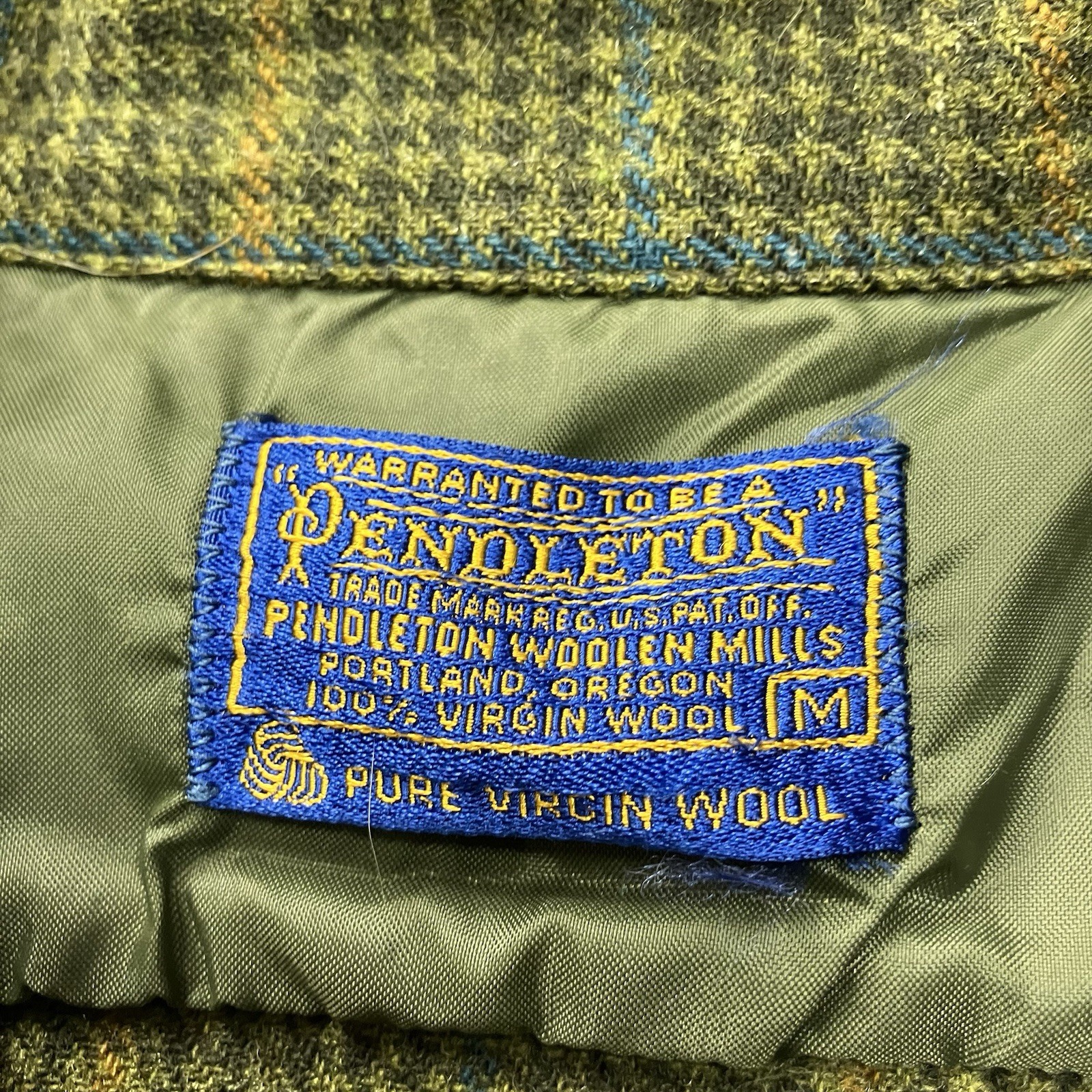 60’s Pendleton Board Shirt Loop Collar Flannel Gr… - image 5