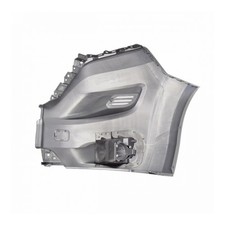 Ecke für Stoßstange Chrom Dunkelgrau Textur Set Links u. Rechts für Fiat