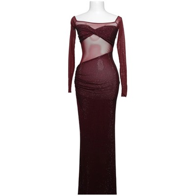 Meshki, Abendkleid, Größe: S, Lila, Elasthan/Polyamid, Einfarbig, Damen #92H