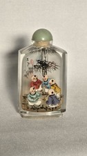 Snuff Bottle China, innen bemalt , Motiv Kinder. Schnupftabak-Flasche
