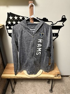 NFL  Team Apparel LA Rams Athletic Hoodie Jacket Full Zip Women's Size XL