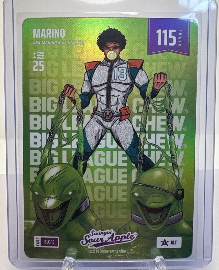 Dan Marino - Marino 2025 Bo Jackson Battle Arena Big League Chew Sour Apple Foil