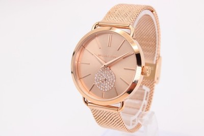 MICHAEL KORS MK3845 Portia Mesh Rose Gold-Tone 37MM Ladies Watch