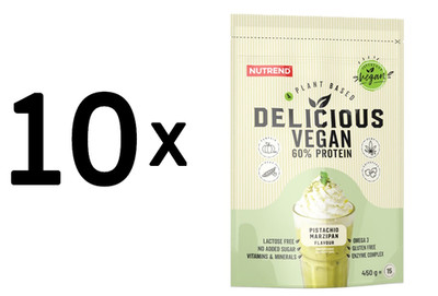 10 x Nutrend Delicious Vegan, Pistachio Marzipan - 450g (40,00 EUR/kg)