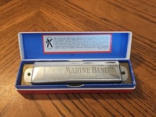 Vintage M. Hohner Marine Band No. 364 Harmonica Made In Germany 12 Hole Key of C