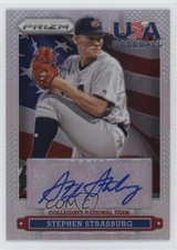2013 Panini Prizm USA Baseball Silver Signatures /25 Stephen Strasburg Auto