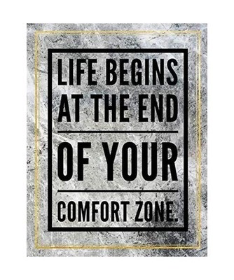 Life begins at the end of your comfort zone.: College Ruled Marble Design 100 Pa