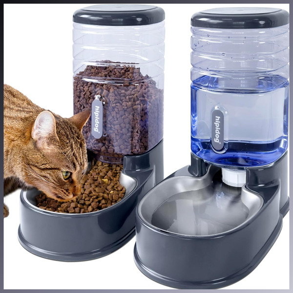 Automatischer Futterspender 3,8L Reisefutterspender Wasserspender Haustiere-image