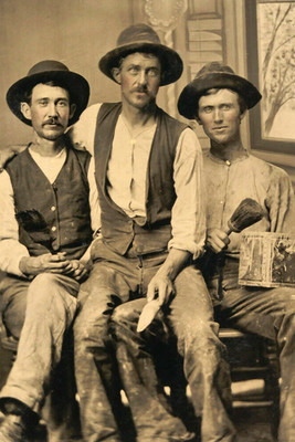 1870 Maler mit Pinsel & Farbe FOTO 