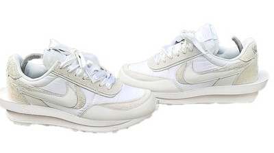 Nike Sacai LD Waffle White Nylon Suede Style BVO073 101 Mens Sz 8.5/ Womens sz10