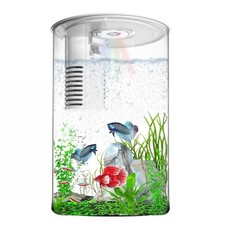 Desktop Fish Tank 3 Gallon Self-Cleaning, Nano Aquarium Goldfish Tank Starter...