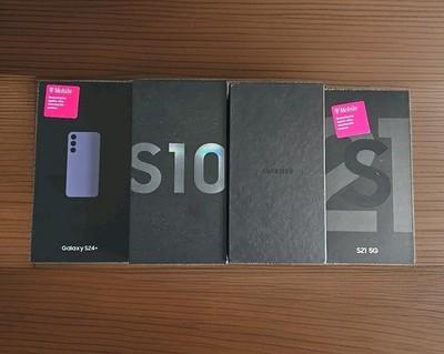 Lot of 4 Empty Samsung Cell Phone Boxes Samsung S24+ GalaxyS10, S9 S21 5G