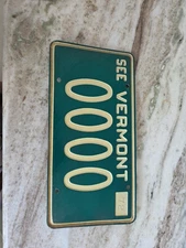 Vermont License Plate Tag Sample 1972 72 1973 73 VT 0000