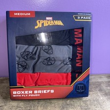 Spiderman Mens 3-Pack Comfort Boxer Brief - m...