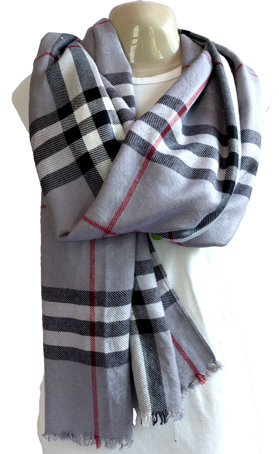 Burberry Shawl 100% Cashmere Rectangular Scarf So… - image 3