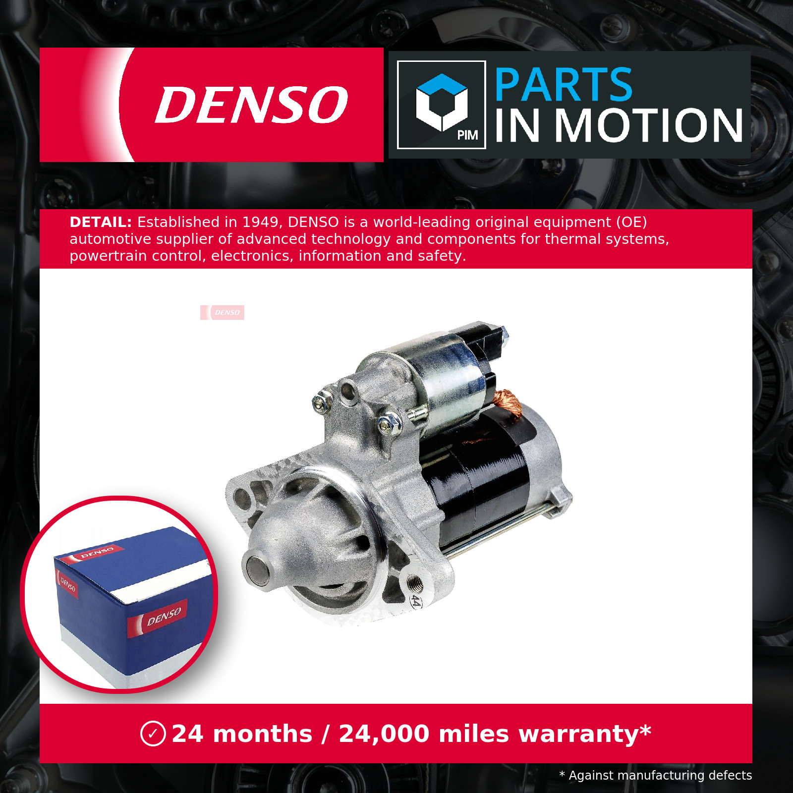 Starter Motor fits TOYOTA CELICA 1.8 99 to 05 Denso 2810022030 2810022031 New - Image 2