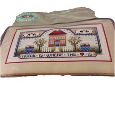 Vintage 1986 From The Heart Needlepoint Kit  Home Is Where The    Is  