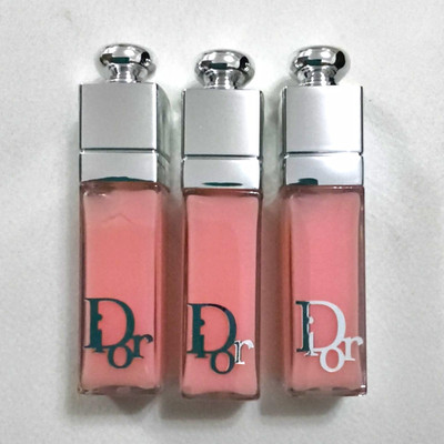 New Set of 3 Mini Dior Addict Lip Maximizer Pink Shine Liquid Gloss Finish 001