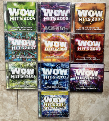 Wow Hits 2004-2014 (missing 2013) Y2K - Top Christian Artists, 10 CD Lot! As Is