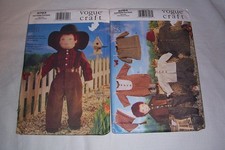Two Vintage Vogue Craft Doll and Doll Clothes Patterns 9783 and 9784