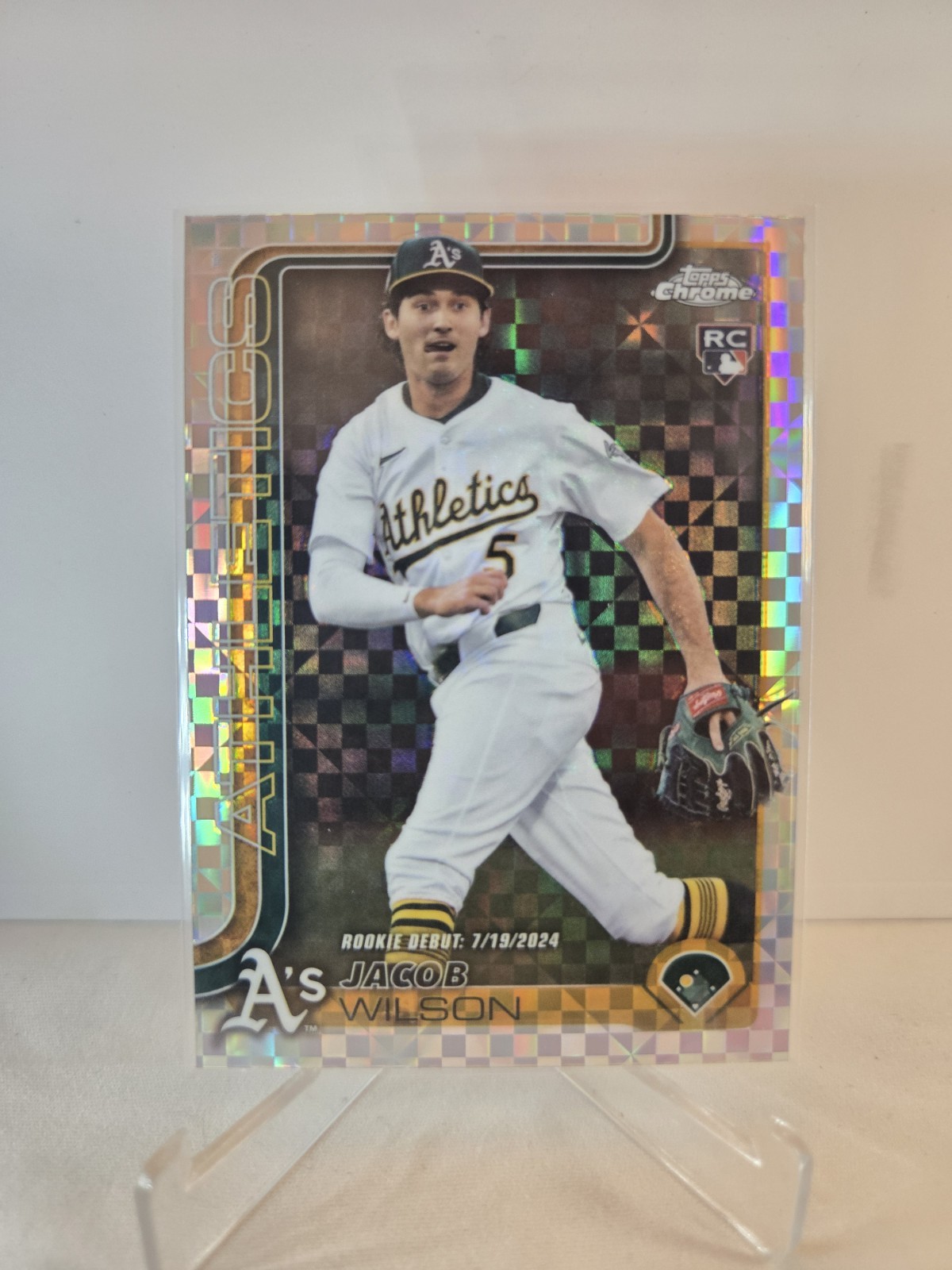 2025 Topps Chrome Update Jacob Wilson X-Fractor Rookie Debut USC150 Athletics RC