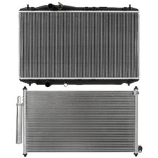 Aluminum Radiator & AC Condenser Cooling Kit For Acura ILX 2.4L 2016 2017 2018