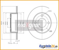2 St. Bremsscheibe Maxgear 19-0685 Hinterachse FüR Audi Coupe