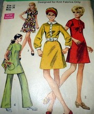 LOVELY VTG 1960s DRESS PANTS Sewing Pattern 12/34