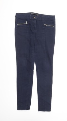 NEXT Damen blau Baumwolle Skinny Jeans Größe 10 L28 mit normalem Knopf
