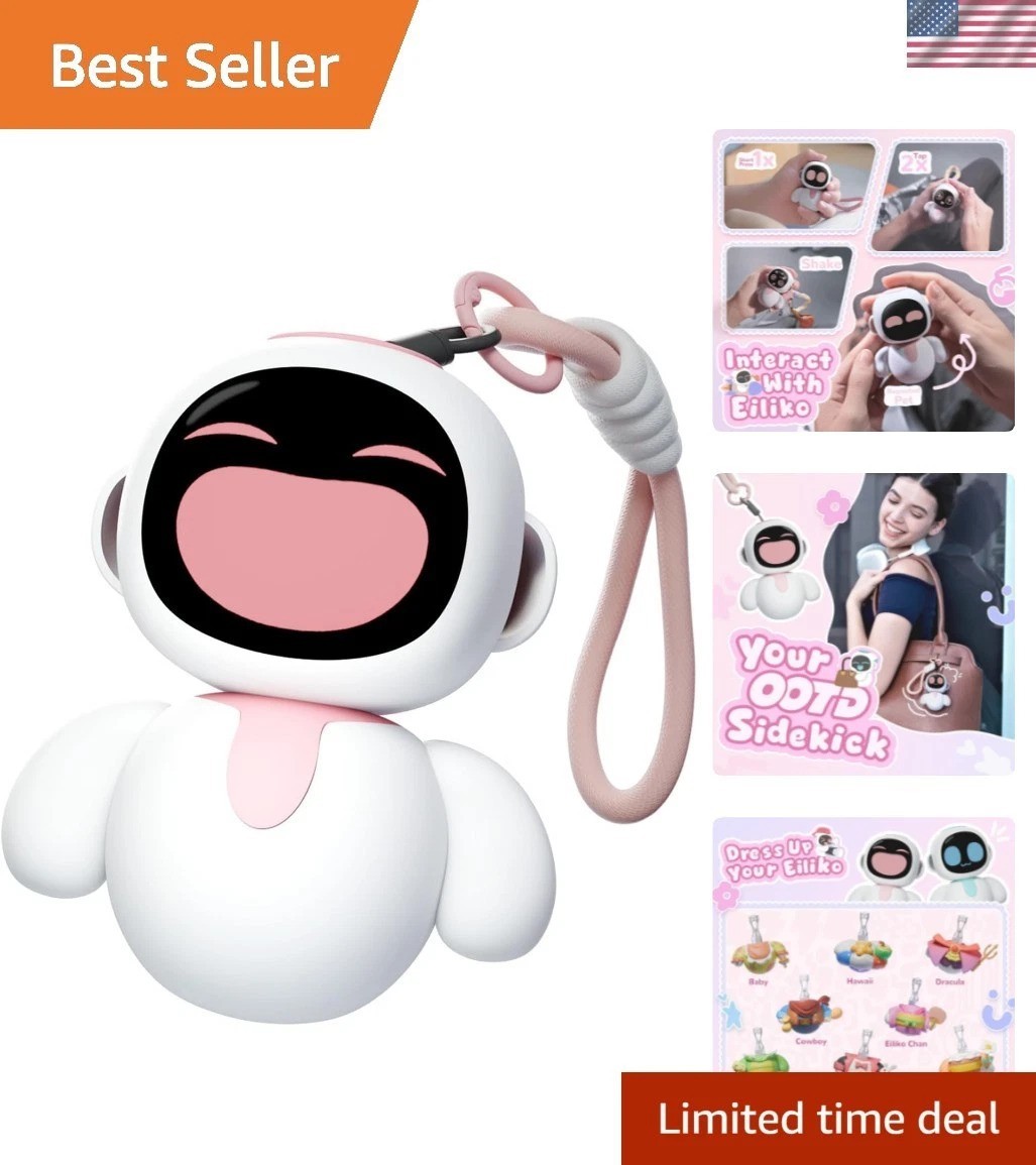 Eiliko Coral Pink AI Robot Pendant: Your Charming Emotional