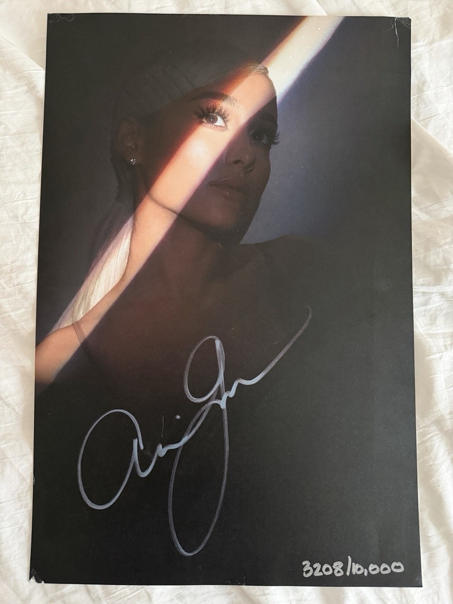 Ariana Grande Signed Music Poster Silver Ink Autograph Numbered