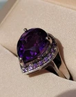 Violet Amethyst 6.02Ct 925 Sterling Silver Handmade Rings Size 6.25