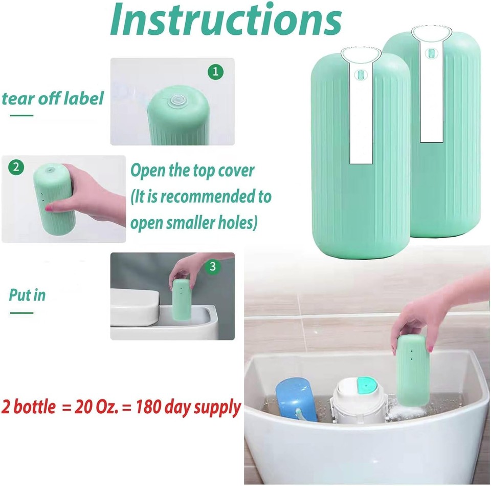 Krazy Klean Nettoyant automatique pour cuvette de toilette Nettoie les toilettes avec un léger parfum frais (1 pièce Krazy Klean Nettoyant automatique pour cuvette de toilette Nettoie les toilettes avec un léger parfum frais (1 pièce