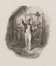 W. FRY (1789-1843), Franz&ouml;sischer Revolution&auml;r mit Fahne, Sst. Biedermeier